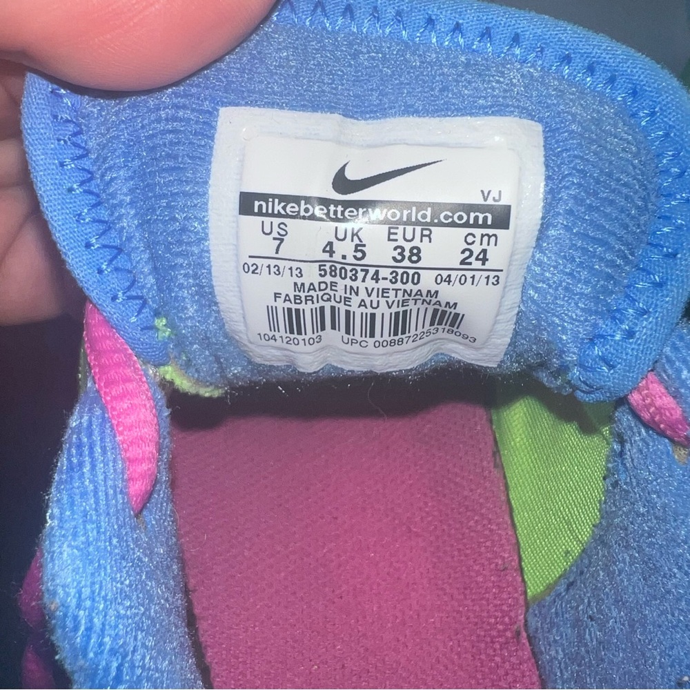 Nike Flex Trainer Neon Green - Size 7 - Picture 9 of 10
